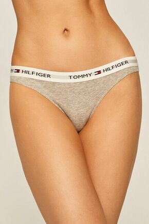Tommy Hilfiger spodnjice Cotton bikini Iconic - siva. Spodnjice iz kolekcije Tommy Hilfiger. Model izdelan iz elastične