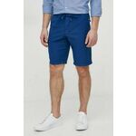 Kratke hlače Tommy Hilfiger moški - modra. Kratke hlače iz kolekcije Tommy Hilfiger. Model izdelan iz gladke tkanine. Model iz zračne tkanine z visoko vsebnostjo bombaža.