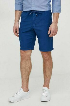 Kratke hlače Tommy Hilfiger moški - modra. Kratke hlače iz kolekcije Tommy Hilfiger. Model izdelan iz gladke tkanine. Model iz zračne tkanine z visoko vsebnostjo bombaža.