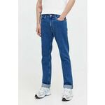 Kavbojke Tommy Jeans moški - modra. Kavbojke iz kolekcije Tommy Jeans straight kroja, z visokim pasom. Model izdelan iz spranega denima.