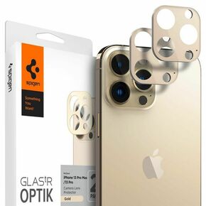 Zaščitno steklo+pokrov za objektiv kamere za telefon iPhone 13 PRO / 13 PRO MAX Gold / 2 kom.