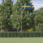 shumee Švedska zastava in drog 6,23 m aluminij