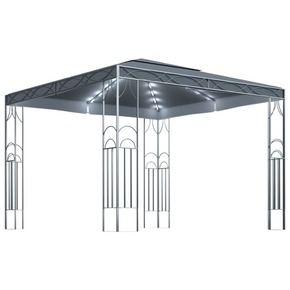 VidaXL Paviljon z lučkami 300x300 cm antraciten
