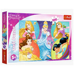 Trefl Disneyjeve princese Sestavljanka: Srečanje sladkih princes 100 kosov