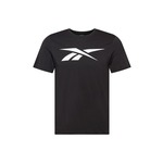 Bombažna kratka majica Reebok črna barva - črna. Kratka majica iz kolekcije Reebok. Model izdelan iz tanke, elastične pletenine.
