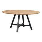 Okrogla jedilna miza s ploščo iz hrastovega lesa 150x150 cm Carradale - Rowico