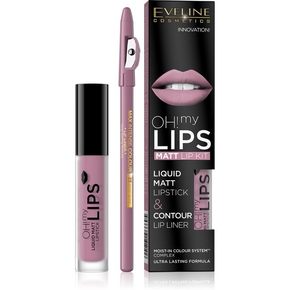 Eveline Cosmetics OH! my LIPS Matt set za ustnice 03 Rose Nude