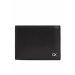Usnjena denarnica Calvin Klein moški, črna barva - črna. Velika denarnica iz kolekcije Calvin Klein. Model izdelan iz naravnega usnja.