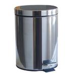 eoshop Okrogli pedalni koš za smeti 12 l, inox, notranja plastična posoda