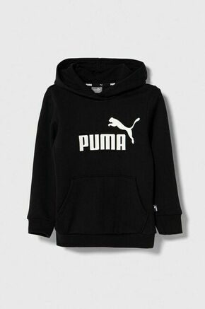 Otroški pulover Puma ESS Logo Hoodie FL G črna barva