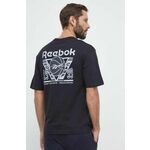 Bombažna kratka majica Reebok Classic Basketball črna barva - črna. Lahkotna kratka majica iz kolekcije Reebok Classic, izdelana iz pletenine, prijetne na otip. Model iz izjemno udobne bombažne tkanine.