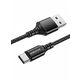 Borofone X54 podatkovni kabel tip-C na USB, 1 m, 2,4 A, črn, pleten