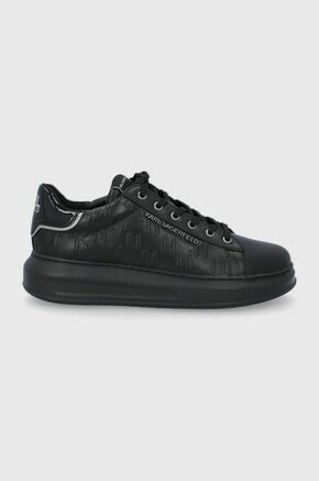 Usnjeni čevlji Karl Lagerfeld Kapri Mens - črna. Čevlji iz kolekcije Karl Lagerfeld. Model izdelan iz naravnega usnja.