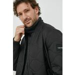 Bomber jakna Calvin Klein moški, črna barva - črna. Bomber jakna iz kolekcije Calvin Klein. Nepodloženi model izdelan iz enobarvnega materiala.