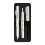 Faber-Castell Komplet Grip Edition 2010 nalivno pero in kroglično pero, belo