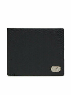 Calvin Klein Velika moška denarnica Textured Bifold W/Coin K50K511475 Črna
