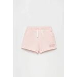 Otroške kratke hlače GAP roza barva, - roza. Otroško kratke hlače iz kolekcije GAP. Model izdelan iz tanke, elastične pletenine.
