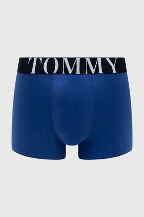 Boksarice Tommy Hilfiger moški - modra. Bokserke iz kolekcije Tommy Hilfiger. Model izdelan iz elastične pletenine.