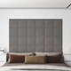 Greatstore Stenski paneli 12 kosov svetlo sivi 30x30 cm blago 1,08 m²