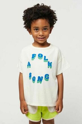 Otroška bombažna kratka majica Bobo Choses bela barva - bela. Otroške kratka majica iz kolekcije Bobo Choses