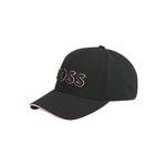 Kapa BOSS Boss Athleisure črna barva - črna. Kapa s šiltom vrste baseball iz kolekcije BOSS. Model izdelan iz tkanine z nalepko.