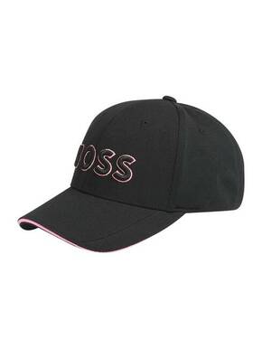 Kapa BOSS Boss Athleisure črna barva - črna. Kapa s šiltom vrste baseball iz kolekcije BOSS. Model izdelan iz tkanine z nalepko.