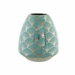 DKD Home Decor Vaza DKD Home Decor porcelan turkizna orientalska kromirana 16 x 16 x 18 cm