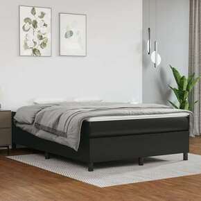 Shumee Box spring posteljni okvir črn 90x190 cm umetno usnje