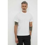 Bombažna kratka majica Bomboogie moški, bela barva - bela. Kratka majica iz kolekcije Bomboogie, izdelana iz enobarvne pletenine. Model iz zračne bombažne tkanine.