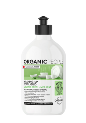 Organic People Ekološko sredstvo za pomivanje posode limeta in meta - 500 ml