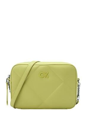 Torbica Calvin Klein bež barva - rumena. Majhna torbica iz kolekcije Calvin Klein. Model na zapenjanje