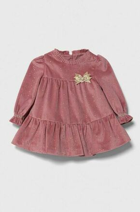 Obleka za dojenčka Mayoral roza barva - roza. Obleka za dojenčke iz kolekcije Mayoral. Nabran model