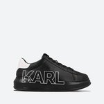Karl Lagerfeld usnjeni čevlji - črna. Čevlji iz kolekcije Karl Lagerfeld. Model izdelan iz naravnega usnja.