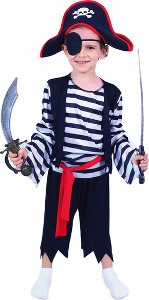 WEBHIDDENBRAND Otroški piratski kostum (M) e-paket