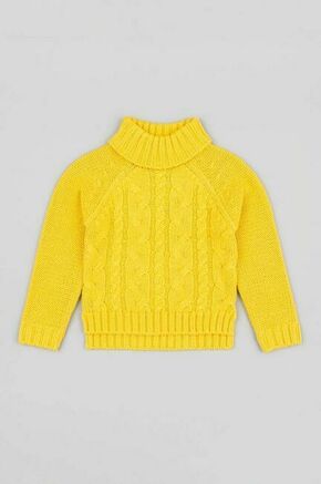 Otroški pulover zippy rumena barva - rumena. Otroške Pulover iz kolekcije zippy. Model s puli ovratnikom
