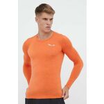 Funkcionalna majica z dolgimi rokavi Salewa Zebru Fresh oranžna barva - oranžna. Funkcionalna majica z dolgimi rokavi iz kolekcije Salewa. Model izdelan iz materiala z merino volno, ki zagotavlja izolacijo pred mrazom.