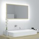 LED kopalniško ogledalo sonoma hrast 80x8,5x37 cm iverna pl.