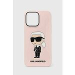 Etui za telefon Karl Lagerfeld iPhone 14 Pro Max 6,7'' roza barva - roza. Etui za IPhone iz kolekcije Karl Lagerfeld. Model izdelan iz materiala s potiskom.
