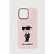 Etui za telefon Karl Lagerfeld iPhone 14 Pro Max 6,7'' roza barva - roza. Etui za IPhone iz kolekcije Karl Lagerfeld. Model izdelan iz materiala s potiskom.