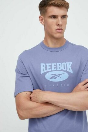 Bombažna kratka majica Reebok Classic - modra. Kratka majica iz kolekcije Reebok Classic