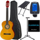 Kitarski set: klasična kitara 4/4 s torbo, stojalom, uglaševalcem, pručko in strunami CG851 Startone
