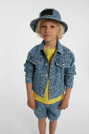 Otroški klobuk Marc Jacobs - modra. Otroške klobuk iz kolekcije Marc Jacobs. Model z ozkim robom