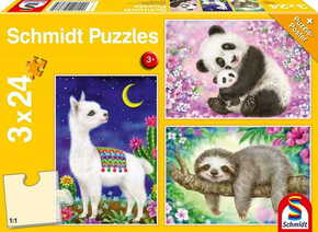 WEBHIDDENBRAND SCHMIDT Puzzle Živali 3x24 kosov