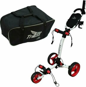 Axglo TriLite 3-Wheel SET White/Red Ročni voziček za golf