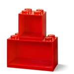 LEGO Brick viseče police, komplet 2 rdečih