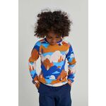 Otroška dolga majica Reima Viisas - modra. Otroška majica z dolgimi rokavi iz kolekcije Reima. Model izdelan iz vzorčaste pletenine.