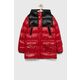 Otroška jakna Geox rdeča barva - rdeča. Otroški jakna iz kolekcije Geox. Podložen model, izdelan iz gladkega materiala.