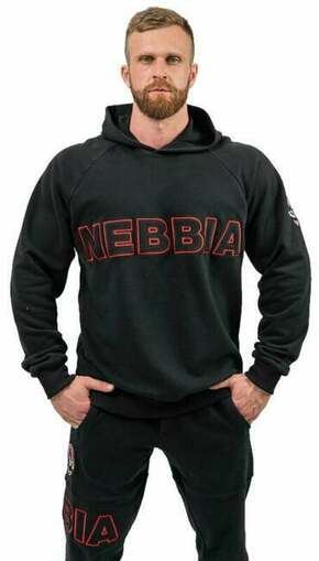 Nebbia Long Pullover Hoodie Legacy Black L Trenirka za fitnes