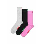 Nogavice Happy Socks Solid Socks 3-pack - pisana. Nogavice iz kolekcije Happy Socks. Model izdelan iz elastičnega, enobarvnega materiala. V kompletu so trije pari.