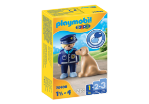 PLAYMOBIL 1.2.3 70408 Policist s psom